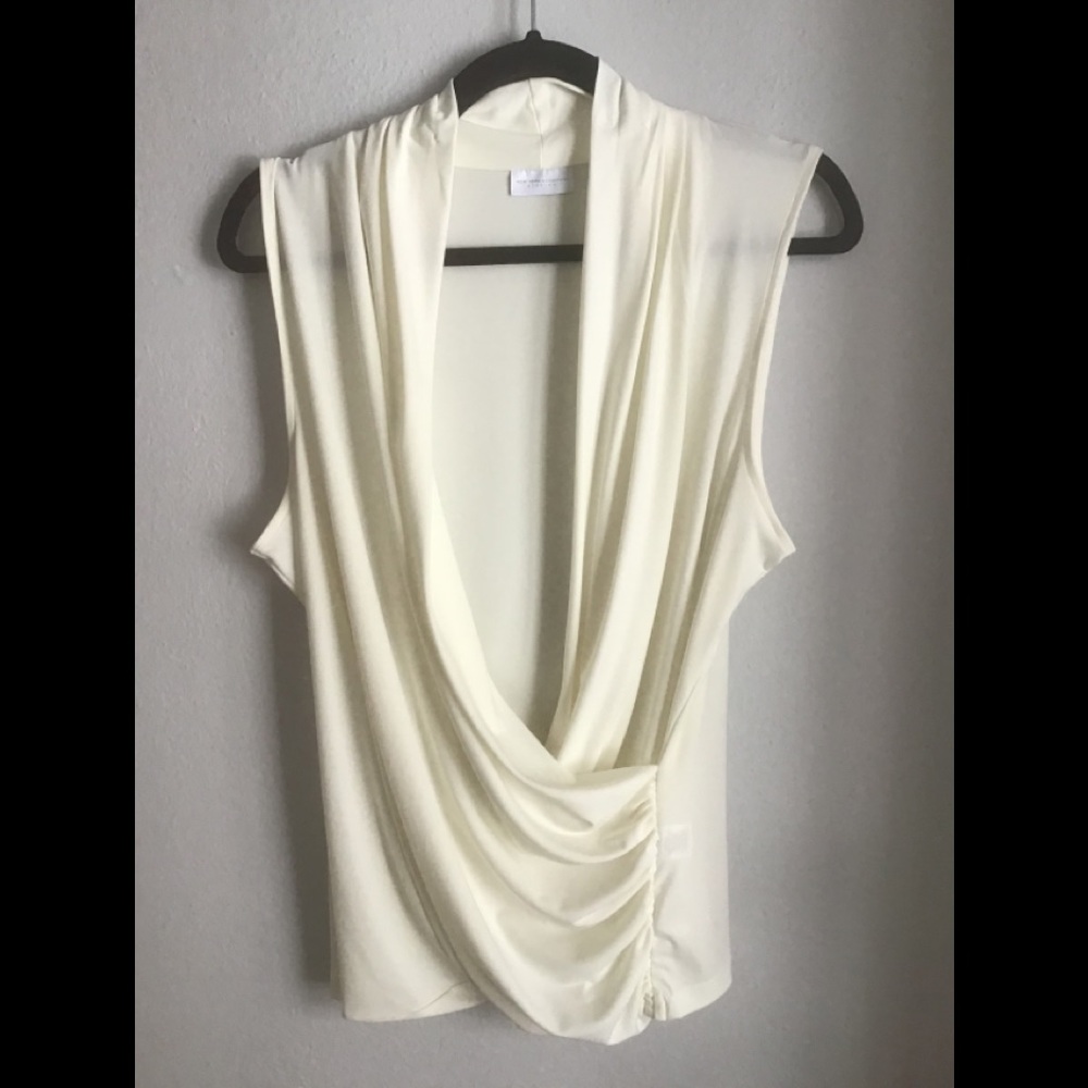 Sleeveless wrap blouse